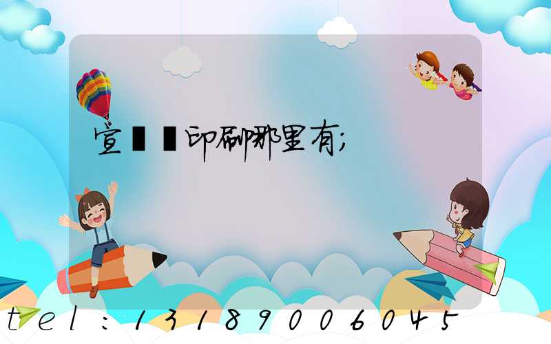 宣傳冊印刷哪里有