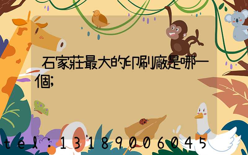 石家莊最大的印刷廠是哪一個